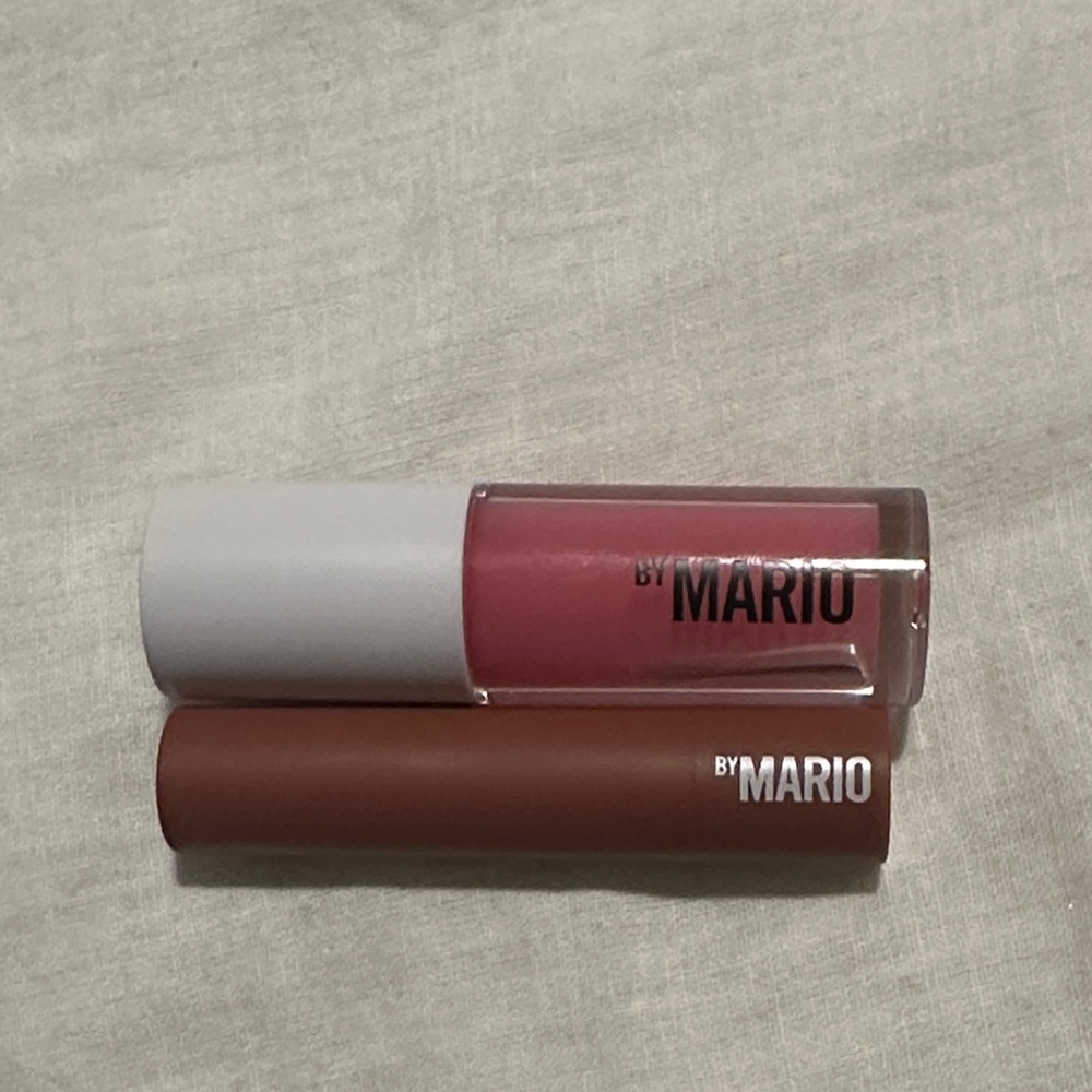 By Mario Bundle- Rosewater gloss and Bronze Glow plumping lip serum